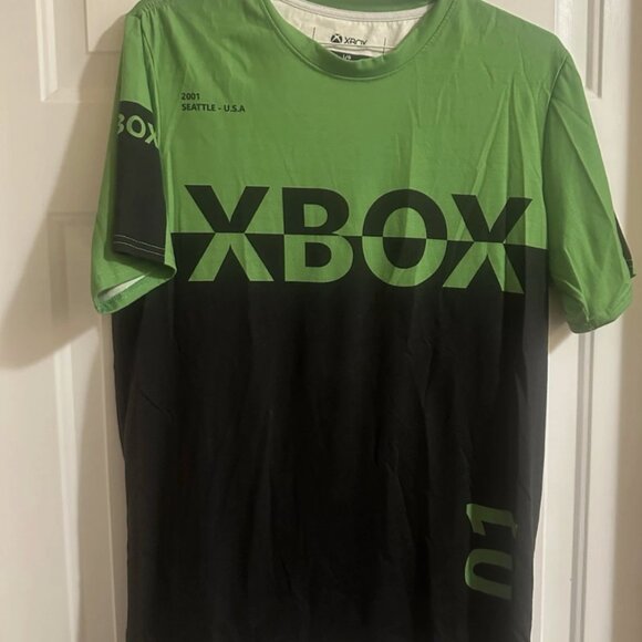 Mens Xbox Seattle USA 2001 META Threads Promo T-Shirt Green Black - Size Large - Picture 1 of 4